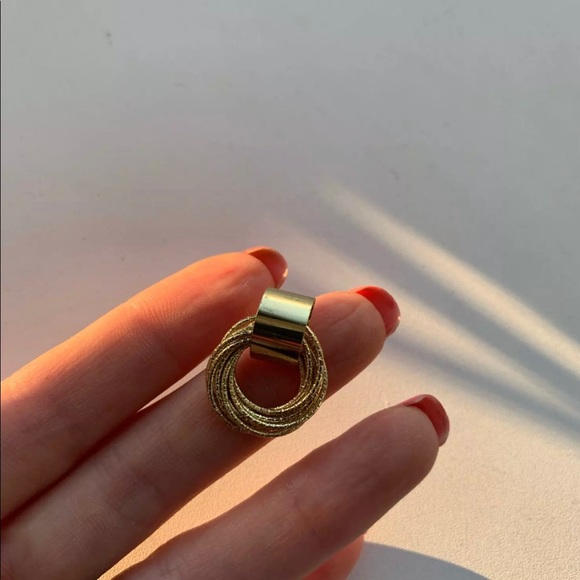 New 14K Multiple Small Circle Pendant Earrings - Picture 6 of 9